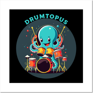 Drumming Octopus - drumtopuss Posters and Art